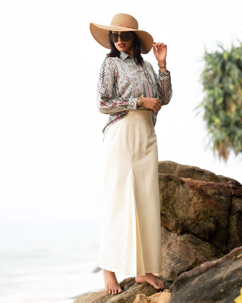 Satin Button-Down Top 62761